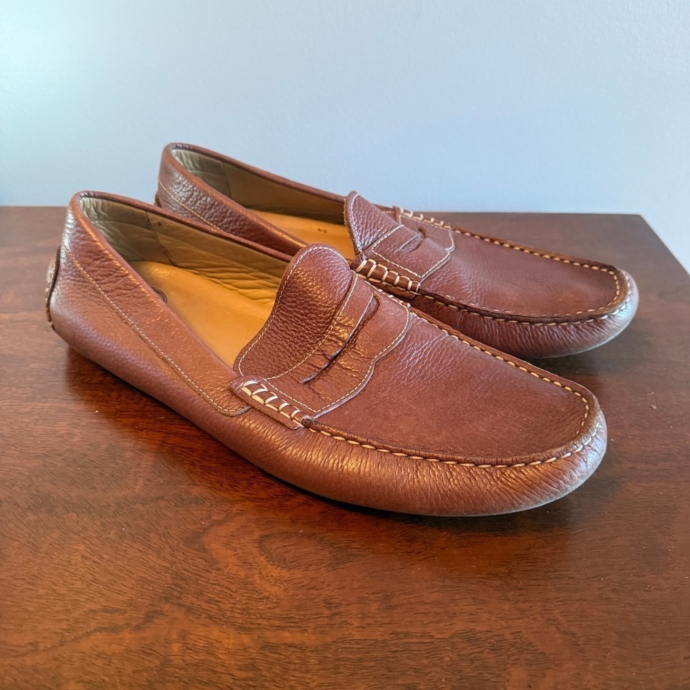 Nordstrom's 1901 Men's Leather Loafers Size 11.5 | Classic Slip-On Dress Shoes - Picture 2 of 6